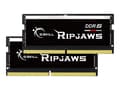 Pikkukuva 1 / 5: G.Skill Ripjaws F5-4800S4039A32GX2-RS, 64 GB, 2 x 32 GB, DDR5, 4800 MHz, 262-pin SO-DIMM