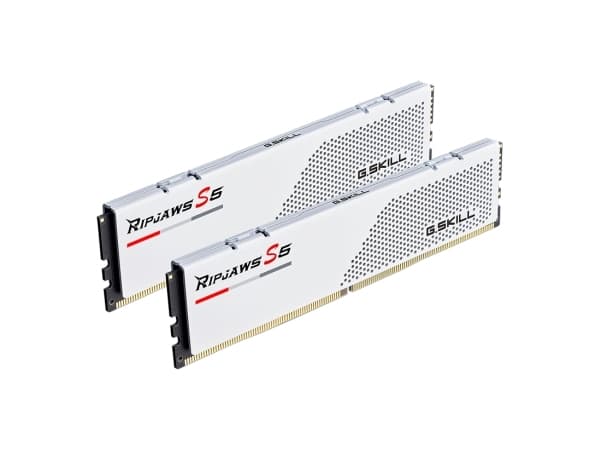 G.Skill Ripjaws S5 / F5-5600J3636D32GX2-RS5W, 64 GB, 2 x 32 GB, DDR5, 5600 MHz, 288-pin DIMM, Valkoinen