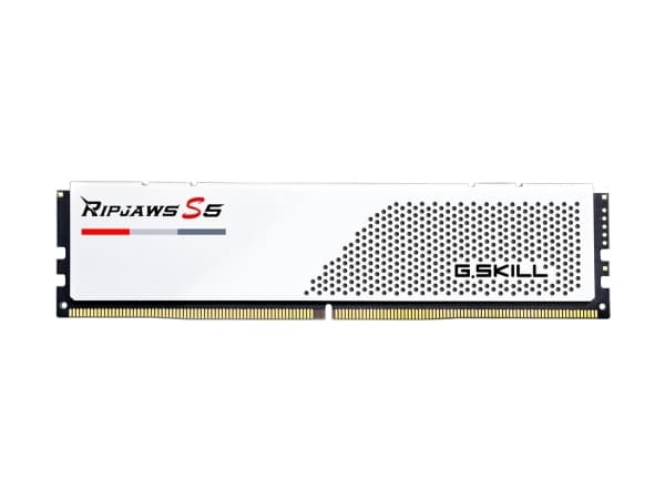 G.Skill Ripjaws S5 / F5-5600J3636D32GX2-RS5W, 64 GB, 2 x 32 GB, DDR5, 5600 MHz, 288-pin DIMM, Valkoinen