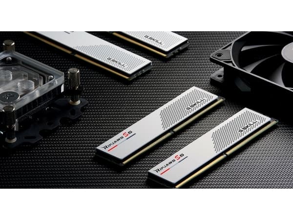 G.Skill Ripjaws S5 / F5-5600J3636D32GX2-RS5W, 64 GB, 2 x 32 GB, DDR5, 5600 MHz, 288-pin DIMM, Valkoinen