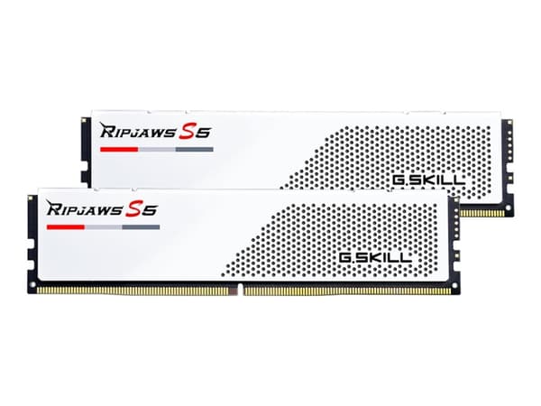 G.Skill Ripjaws S5 / F5-5600J3636D32GX2-RS5W, 64 GB, 2 x 32 GB, DDR5, 5600 MHz, 288-pin DIMM, Valkoinen