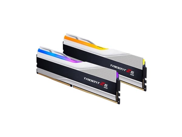 G.Skill Trident Z5 RGB - DDR5 - sett - 32 GB: 2 x 16 GB - DIMM 288-pin - 6000 MHz / PC5-48000 - CL30 - 1.35 V - ikke-bufret - ikke-ECC - metallic søl