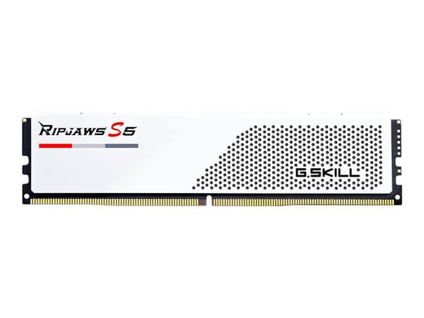 G.Skill Ripjaws S5 - DDR5 - sett - 32 GB: 2 x 16 GB - DIMM 288-pin - 6000 MHz / PC5-48000 - CL30 - 1.35 V - ikke-bufret - ikke-ECC - matt hvit