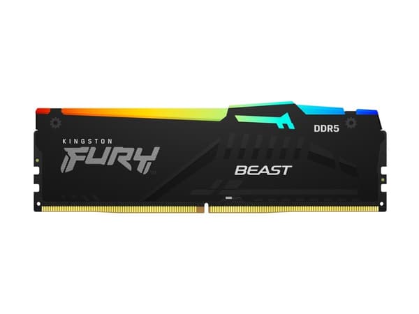 Kingston FURY Beast RGB - DDR5 - modul - 8 GB - DIMM 288-pin - 2800 MHz / PC5-44800 - CL40 - 1.25 V - ej buffrad - on-die ECC