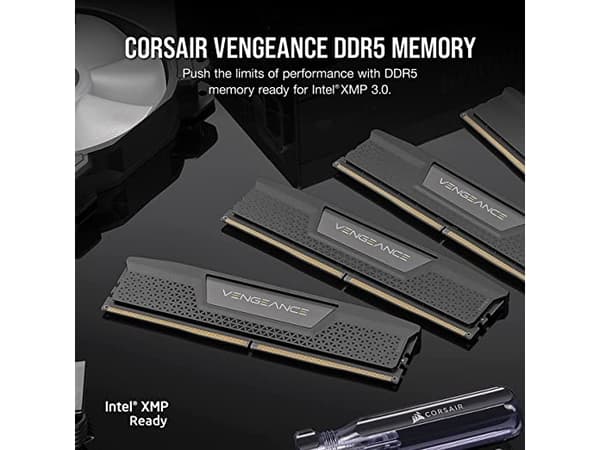 CORSAIR Vengeance - DDR5 - sats - 32 GB + 2 x 16 GB - DIMM 288-pin - 3100 MHz / PC5-49600 - CL36 - 1.3 V - svart