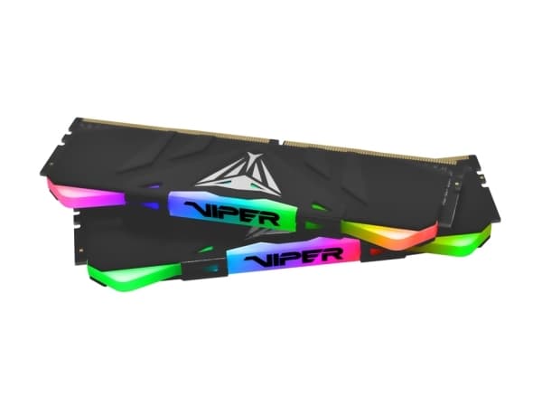 Patriot Viper Steel RGB - DDR4 - sett - 16 GB: 2 x 8 GB - DIMM 288-pin - 1600 MHz / PC4-25600 - CL16 - 1.35 V - ikke-bufret - ikke-ECC - svart