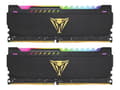 Miniatyrbilde 1 av 5: Patriot Viper Steel RGB - DDR4 - sett - 16 GB: 2 x 8 GB - DIMM 288-pin - 1600 MHz / PC4-25600 - CL16 - 1.35 V - ikke-bufret - ikke-ECC - svart