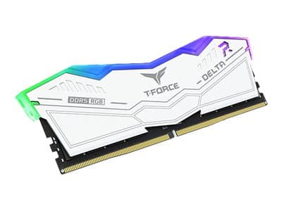 T-Force DELTA RGB - DDR5 - sarja - 32 Gt: 2 x 16 Gt - DIMM 288-PIN - 6200 MHz / PC5-49600 - CL38 - 1,25 V - puskuroimaton - on-die ECC - valkoinen
