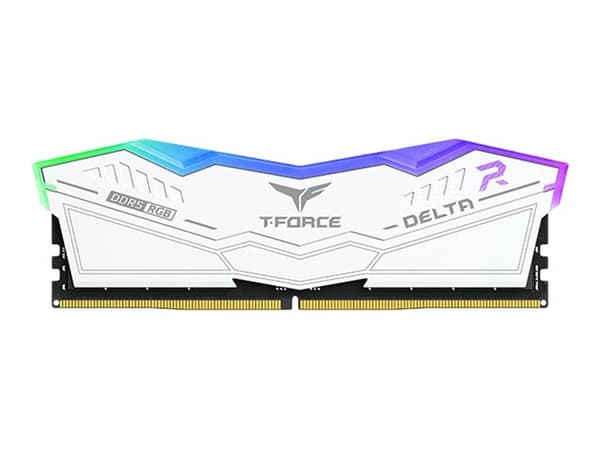 T-Force DELTA RGB - DDR5 - sarja - 32 Gt: 2 x 16 Gt - DIMM 288-PIN - 6200 MHz / PC5-49600 - CL38 - 1,25 V - puskuroimaton - on-die ECC - valkoinen