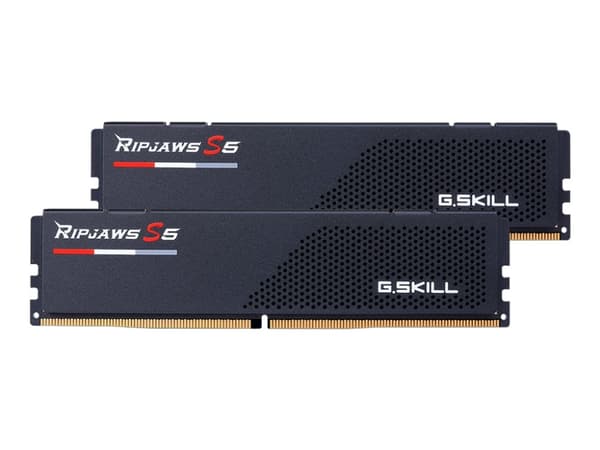 G.Skill Ripjaws S5 - DDR5 - sett - 32 GB: 2 x 16 GB - DIMM 288-pin lav profil - 5600 MHz / PC5-44800 - CL30 - 1.25 V - ikke-bufret - ikke-ECC - matt