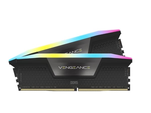 CORSAIR Vengeance RGB - DDR5 - sett - 64 GB: 2 x 32 GB - DIMM 288-pin - 5200 MHz / PC5-41600 - CL40 - 1.25 V - svart