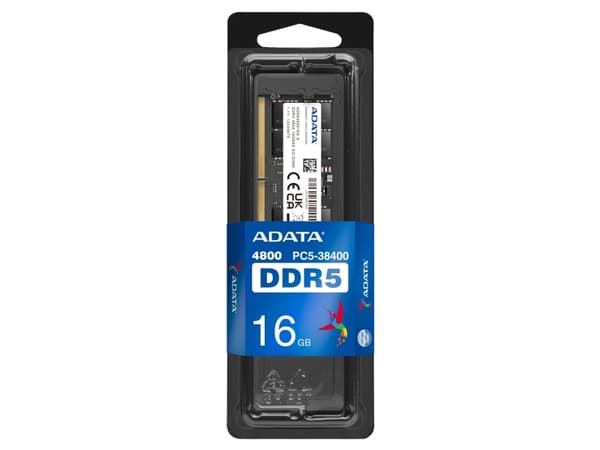 ADATA - DDR5 - modul - 16 GB - SO DIMM 262-pin - 2400 MHz / PC5-38400 - CL40 - 1.1 V - ikke-bufret - on-die ECC - svart