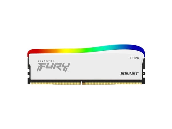 Kingston FURY Beast - RGB Special Edition - DDR4 - modul - 16 GB - DIMM 288-pin - 1800 MHz / PC4-28800 - CL18 - ikke-bufret - ikke-ECC - hvit