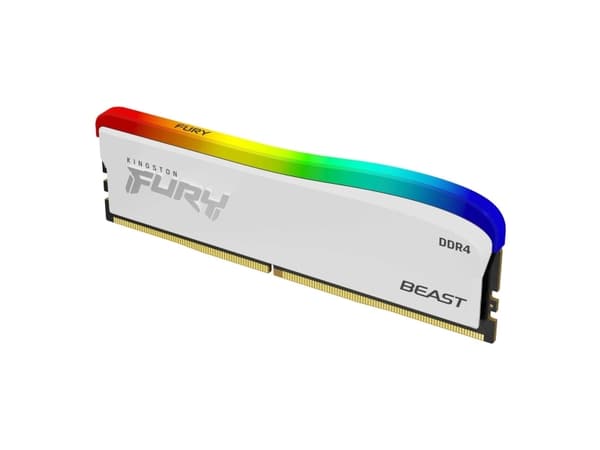 Kingston FURY Beast - RGB Special Edition - DDR4 - modul - 16 GB - DIMM 288-pin - 1800 MHz / PC4-28800 - CL18 - ikke-bufret - ikke-ECC - hvit
