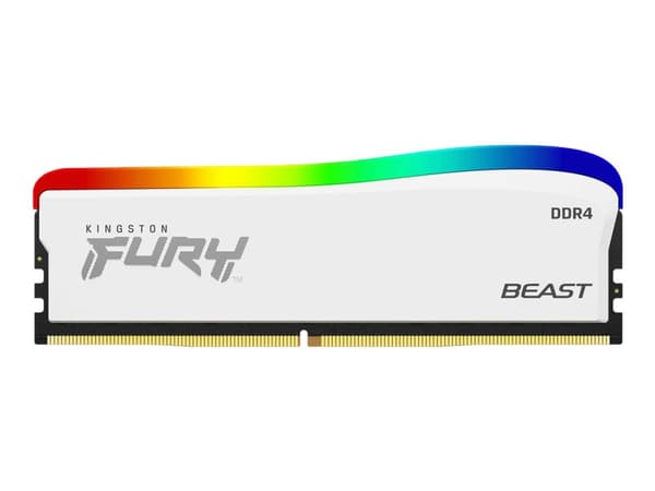 Kingston FURY Beast - RGB Special Edition - DDR4 - modul - 16 GB - DIMM 288-pin - 1800 MHz / PC4-28800 - CL18 - ikke-bufret - ikke-ECC - hvit