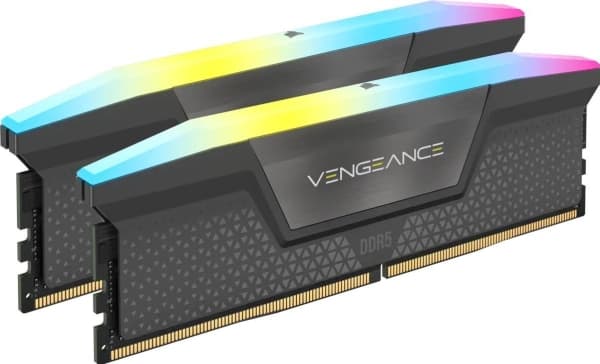 CORSAIR Vengeance RGB - DDR5 - sett - 64 GB: 2 x 32 GB - DIMM 288-pin - 2800 MHz / PC5-44800 - CL40 - 1.25 V - kjølig grå