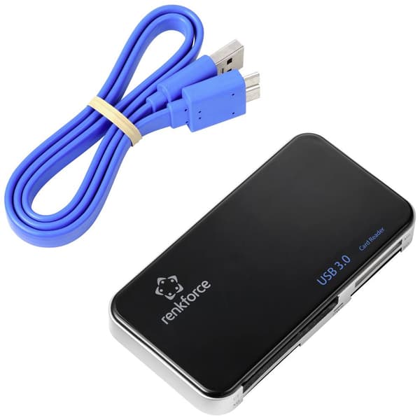 Renkforce RF-PCR-350 Extern minneskortläsare USB 3.0 Svart