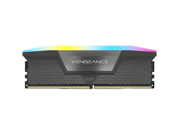 CORSAIR Vengeance RGB - DDR5 - sett - 32 GB: 2 x 16 GB - DIMM 288-pin - 5600 MHz / PC5-44800 - CL36 - 1.25 V - on-die ECC - kjølig grå