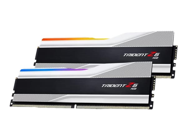 G.Skill Trident Z5 RGB - DDR5 - sett - 64 GB: 2 x 32 GB - DIMM 288-pin - 6000 MHz / PC5-48000 - CL32 - 1.4 V - ikke-bufret - ikke-ECC - metallic sølv