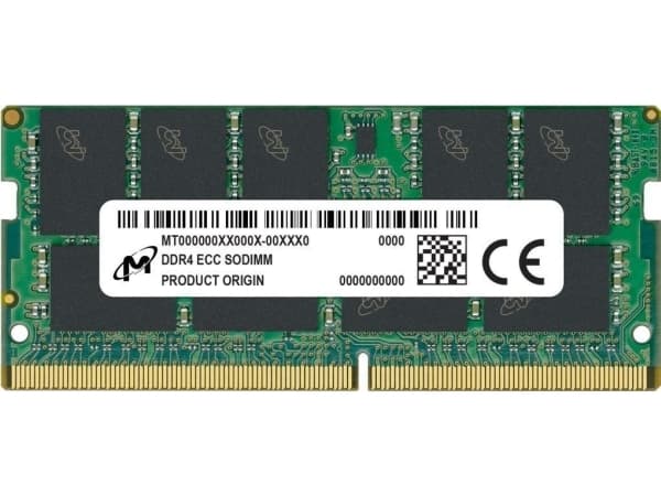 Micron - DDR4 - modul - 32 GB - SO DIMM 260-pin - 3200 MHz / PC4-25600 - CL22 - 1.2 V - ikke-bufret - ECC