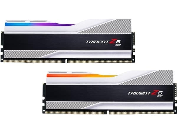 G.Skill Trident Z5 RGB - DDR5 - sett - 32 GB: 2 x 16 GB - DIMM 288-pin - 7600 MHz / PC5-60800 - CL36 - 1.4 V - ikke-bufret - ikke-ECC - metallic sølv