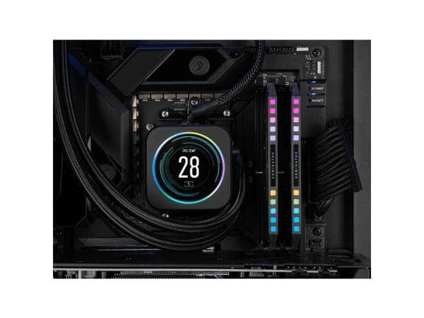 CORSAIR Dominator Platinum RGB - DDR5 - sett - 32 GB: 2 x 16 GB - DIMM 288-pin - 5200 MHz / PC5-41600 - CL40 - 1.25 V - kjølig grå