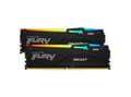 Miniatyrbild 4 av 5: Kingston FURY Beast RGB - DDR5 - sats - 32 GB: 2 x 16 GB - DIMM 288-pin - 2600 MHz / PC5-41600 - CL36 - 1.25 V - ej buffrad - on-die ECC - svart