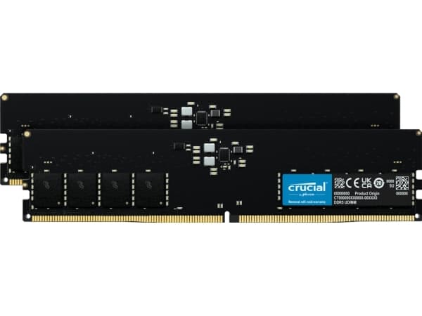 Crucial - DDR5 - sett - 32 GB: 2 x 16 GB - DIMM 288-pin - 5600 MHz / PC5-44800 - CL46 - 1.1 V - ikke-bufret