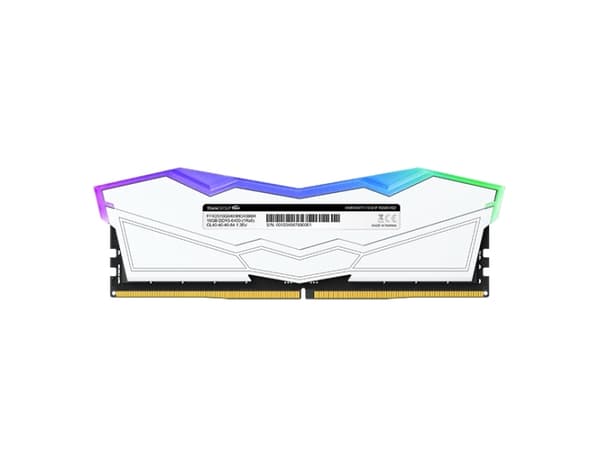 T-Force DELTA RGB - DDR5 - sett - 32 GB: 2 x 16 GB - DIMM 288-pin - 6000 MHz / PC5-48000 - CL38 - 1.25 V - ikke-bufret - on-die ECC - hvit