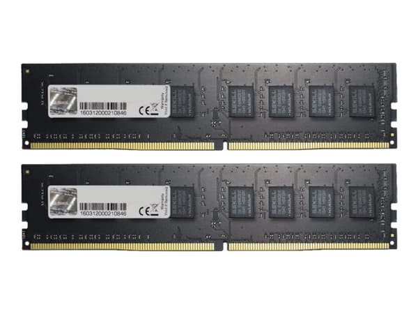 G.Skill Value Series - DDR4 - sett - 16 GB: 2 x 8 GB - DIMM 288-pin - 2666 MHz / PC4-21300 - CL19 - 1.2 V - ikke-bufret - ikke-ECC