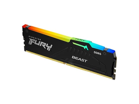 Kingston FURY Beast RGB - DDR5 - modul - 32 GB - DIMM 288-pin - 2800 MHz / PC5-44800 - CL36 - 1.25 V - ikke-bufret - on-die ECC