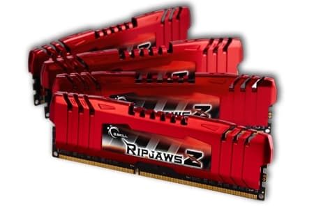 G.Skill Ripjaws Z Series - DDR3 - sett - 32 GB: 4 x 8 GB - DIMM 240-pin - 1600 MHz / PC3-12800 - CL10 - 1.5 V - ikke-bufret - ikke-ECC