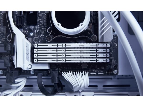 Kingston FURY Beast - DDR5 - sett - 32 GB: 2 x 16 GB - DIMM 288-pin - 2600 MHz / PC5-41600 - CL36 - 1.25 V - ikke-bufret - on-die ECC - hvit