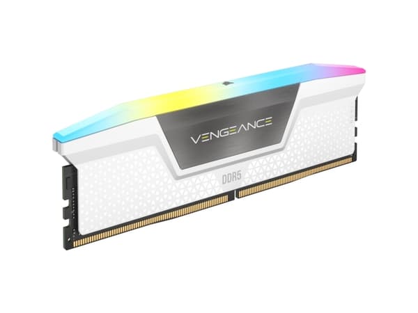 CORSAIR Vengeance RGB - DDR5 - sett - 64 GB: 2 x 32 GB - DIMM 288-pin - 5200 MHz / PC5-41600 - CL40 - 1.25 V - hvit