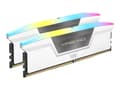 Miniatyrbilde 1 av 5: CORSAIR Vengeance RGB - DDR5 - sett - 64 GB: 2 x 32 GB - DIMM 288-pin - 5200 MHz / PC5-41600 - CL40 - 1.25 V - hvit