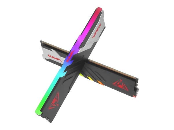 Patriot Viper Venom RGB DDR5 series - DDR5 - sett - 64 GB: 2 x 32 GB - DIMM 288-pin - 2600 MHz / PC5-41600 - CL40 - ikke-bufret - on-die ECC - matt s