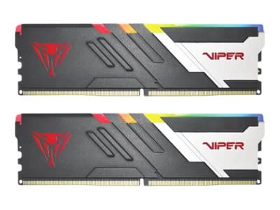 Patriot Viper Venom RGB DDR5 series - DDR5 - sett - 32 GB: 2 x 16 GB - DIMM 288-pin - 3300 MHz / PC5-52800 - CL40 - 1.4 V - ikke-bufret - on-die ECC