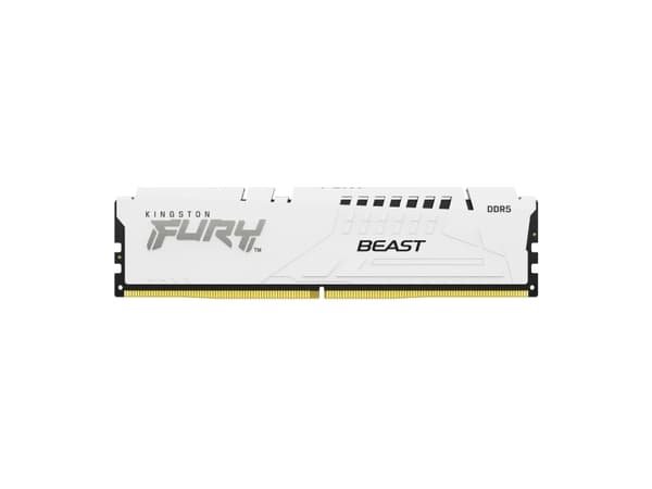 Kingston FURY Beast - DDR5 - modul - 16 GB - DIMM 288-pin - 2600 MHz / PC5-41600 - CL36 - 1.25 V - ikke-bufret - on-die ECC - hvit