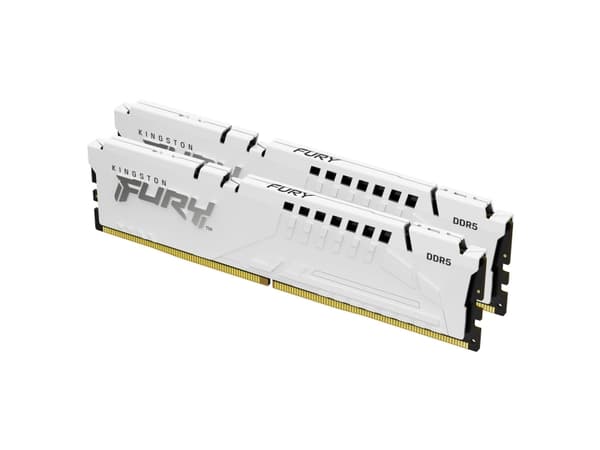 Kingston FURY Beast - DDR5 - sats - 32 GB: 2 x 16 GB - DIMM 288-pin - 2800 MHz / PC5-44800 - CL36 - 1.25 V - ej buffrad - on-die ECC - vit
