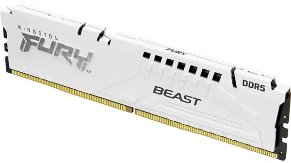 Kingston FURY Beast - DDR5 - modul - 16 GB - DIMM 288-pin - 2600 MHz / PC5-41600 - CL40 - 1.25 V - ikke-bufret - on-die ECC - hvit