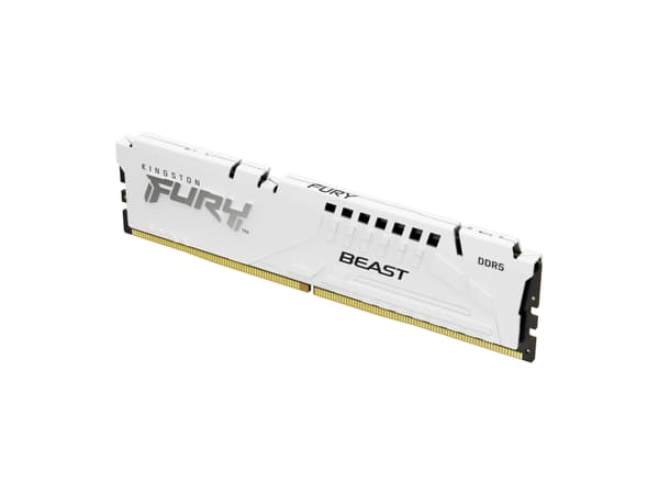 Kingston FURY Beast - DDR5 - modul - 16 GB - DIMM 288-pin - 2600 MHz / PC5-41600 - CL40 - 1.25 V - ikke-bufret - on-die ECC - hvit