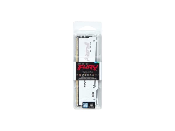 Kingston FURY Beast RGB - DDR5 - modul - 32 GB - DIMM 288-pin - 2800 MHz / PC5-44800 - CL36 - 1.25 V - ikke-bufret - on-die ECC - hvit