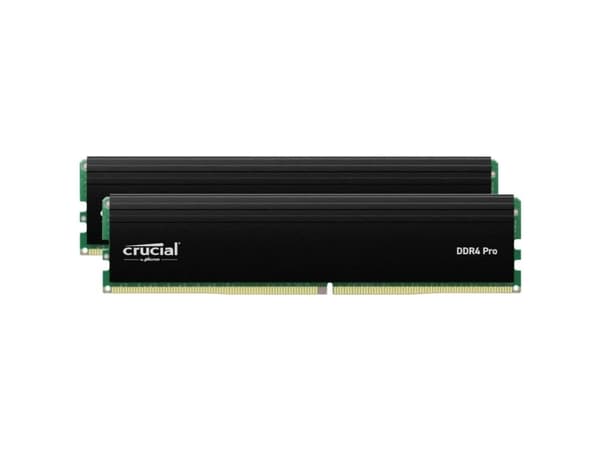 Crucial - DDR4 - sett - 64 GB: 2 x 32 GB - DIMM 288-pin - 1600 MHz / PC4-25600 - CL22 - 1.2 V - ikke-bufret