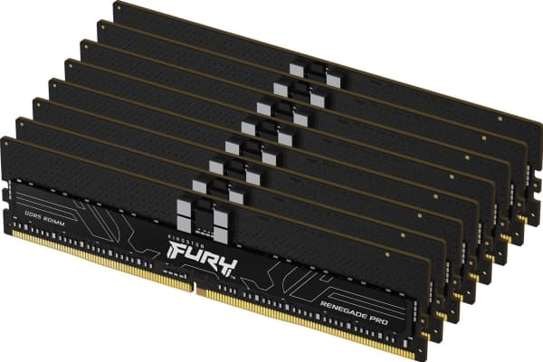 Kingston FURY Renegade Pro - DDR5 - sats - 128 GB: 8 x 16 GB - DIMM 288-pin - 6000 MHz / PC5-48000 - CL32 - 1.35 V - registrerad - on-die ECC - svart