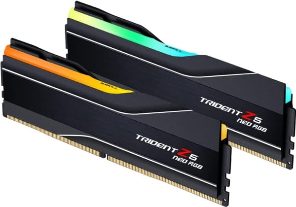 G.Skill Trident Z5 Neo RGB - DDR5 - sats - 48 GB: 2 x 24 GB - DIMM 288-pin - 6000 MHz / PC5-48000 - CL40 - 1.35 V - ej buffrad - on-die ECC - mattsva
