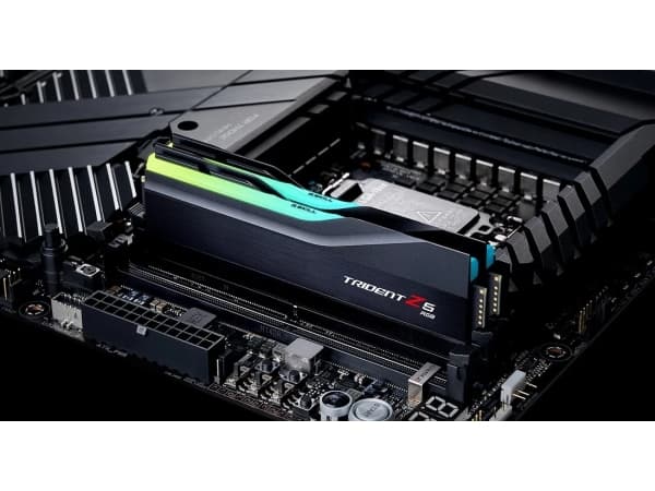 G.Skill Trident Z5 RGB - DDR5 - sett - 48 GB: 2 x 24 GB - DIMM 288-pin - 2800 MHz / PC5-44800 - CL40 - 1.25 V - ikke-bufret - on-die ECC - matt svart