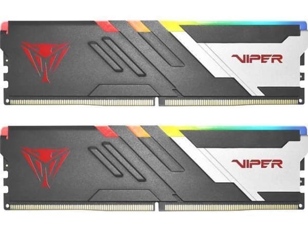 Patriot Viper Venom RGB DDR5 series - DDR5 - sett - 32 GB: 2 x 16 GB - DIMM 288-pin - 2800 MHz / PC5-44800 - CL36 - 1.25 V - ikke-bufret - on-die ECC