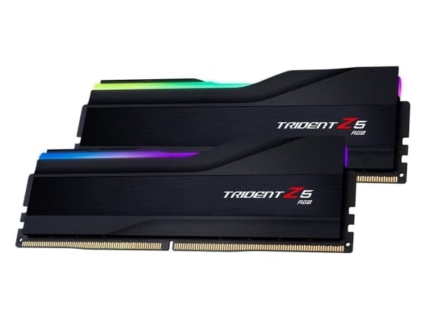 G.Skill Trident Z5 RGB - DDR5 - sett - 96 GB: 2 x 48 GB - DIMM 288-pin - 6400 MHz / PC5-51200 - CL32 - 1.35 V - ikke-bufret - on-die ECC - matt svart