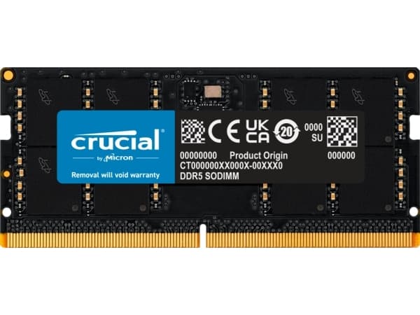 Crucial - DDR5 - modul - 48 GB - SO DIMM 262-PIN - 5600 MHz / PC5-44800 - CL46 - 1.1 V - on-die ECC - sorterad