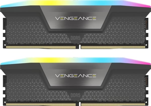 CORSAIR Vengeance RGB - DDR5 - sett - 64 GB: 2 x 32 GB - DIMM 288-pin - 3000 MHz / PC5-48000 - CL30 - 1.4 V - ikke-bufret - grå